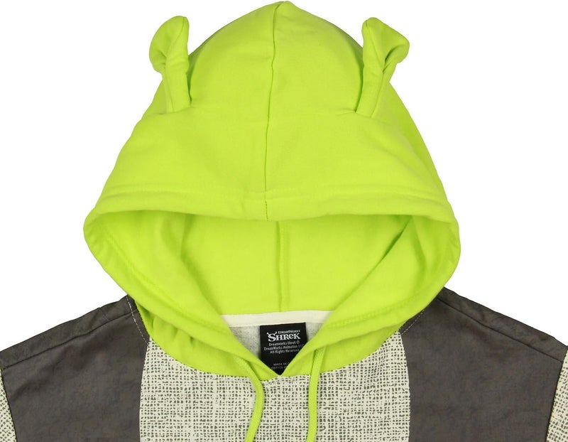 Bio World Shrek Costume Pullover Hoodie Sweatshirt With 3D Trumpet Ears On Hood - Image 4